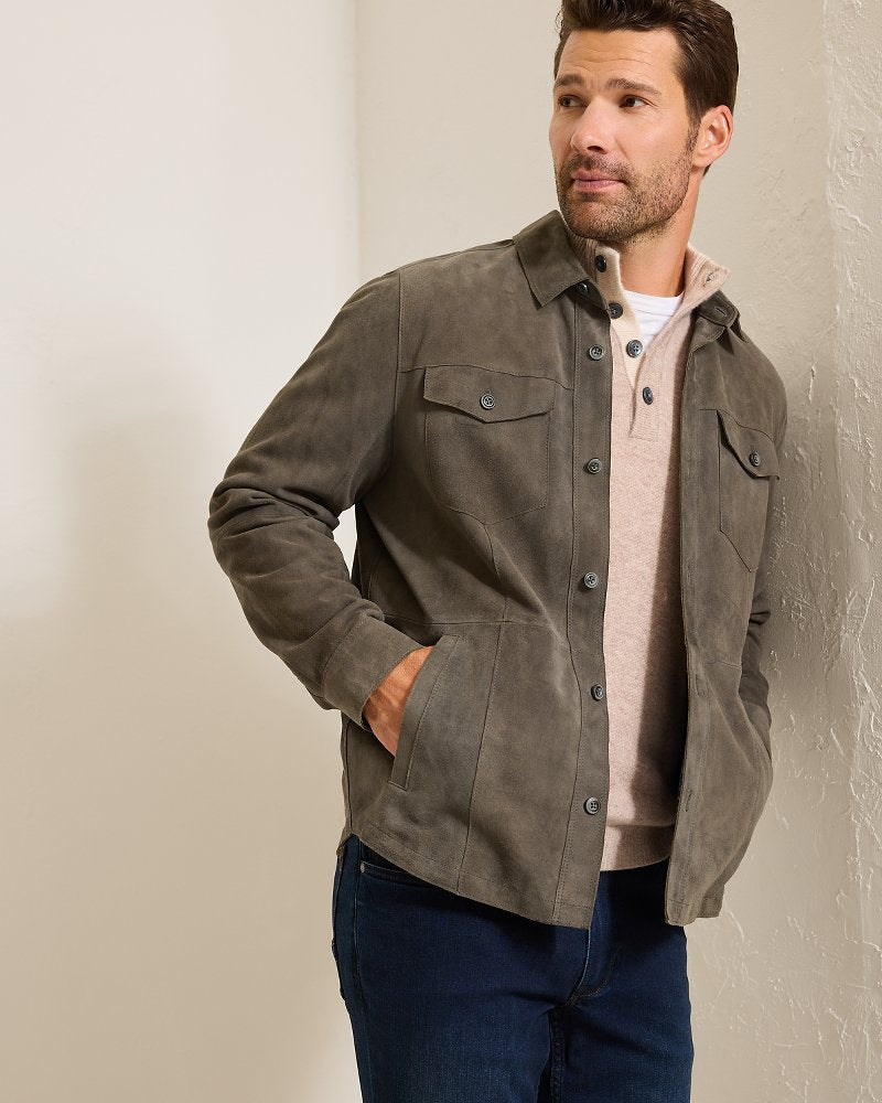 Boulder Ridge Suede Shirt Jacket - Tommy Bahama Men