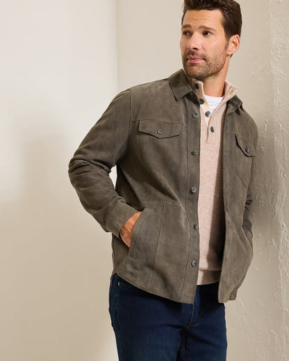 Boulder Ridge Suede Shirt Jacket - Tommy Bahama Men