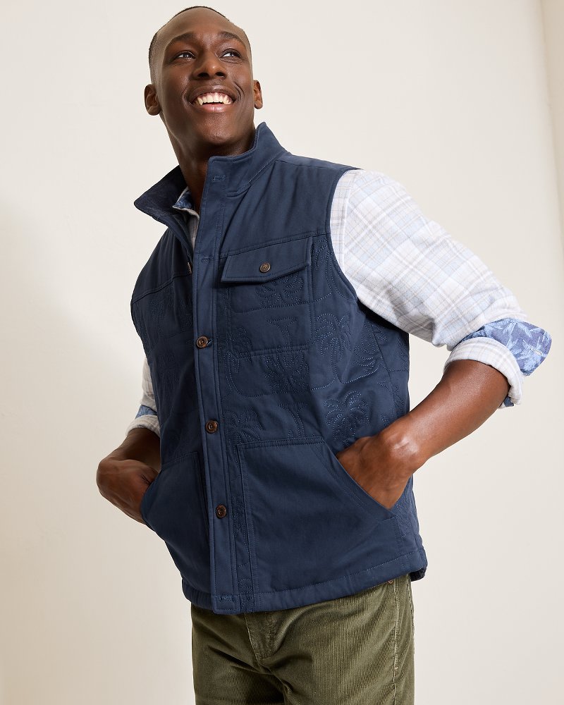 Palisades Palm Quilted Vest - Tommy Bahama Men