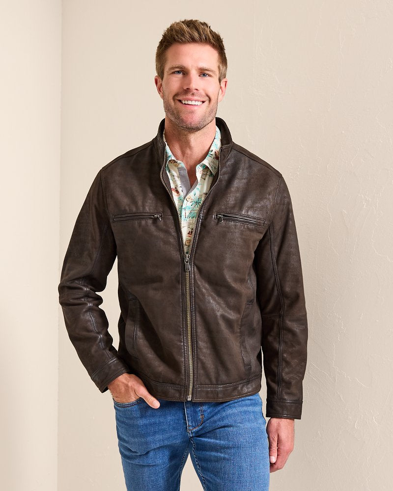 Highland Rocker Leather Jacket - Tommy Bahama Men