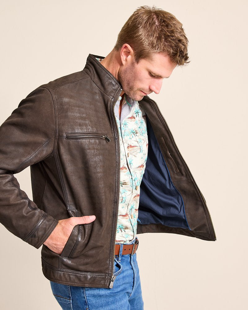 Highland Rocker Leather Jacket - Tommy Bahama Men