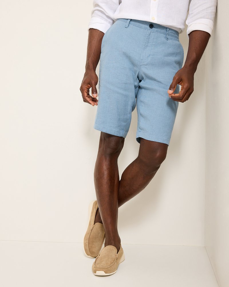 Beach Coast Linen-Blend Flat-Front 12-Inch Shorts - Tommy Bahama Men