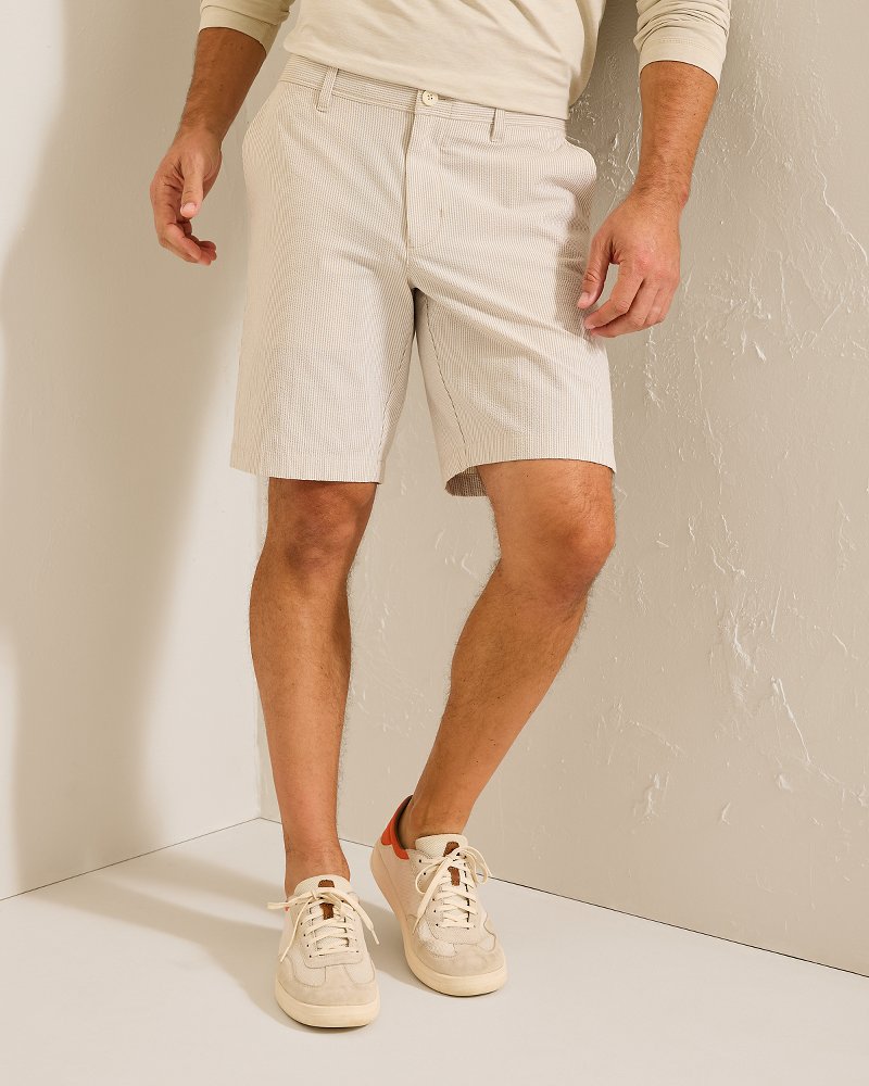 Nova Wave Seersucker Sand Stripe 9-Inch Shorts - Tommy Bahama Men