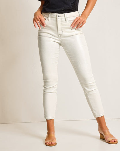 Metallic High-Rise Ankle Jeans - Tommy Bahama Women
