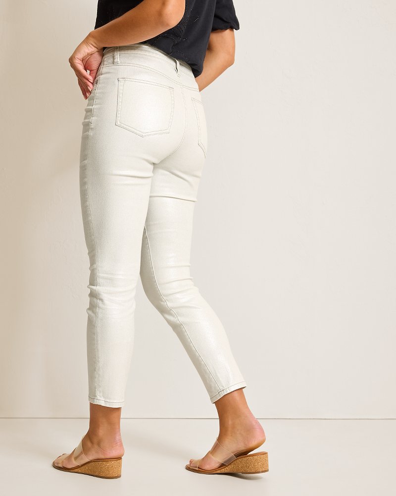 Metallic High-Rise Ankle Jeans - Tommy Bahama Women