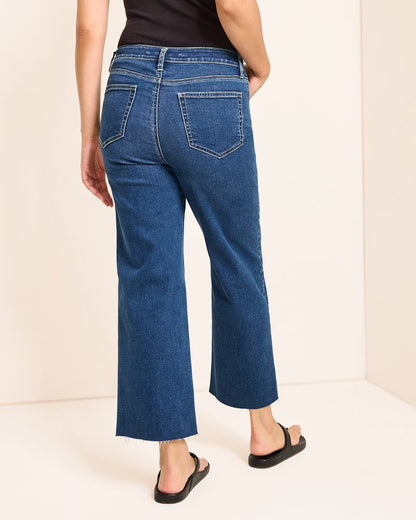 High-Rise Cropped Wide-Leg Jeans - Tommy Bahama Women