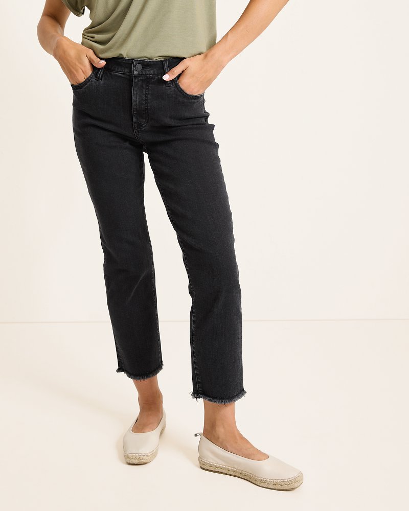 High-Rise Cropped Straight-Leg Jeans - Tommy Bahama Women