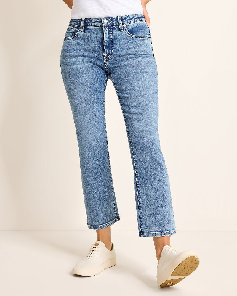 Mid-Rise Cropped Mini Bootcut Jeans - Tommy Bahama Women