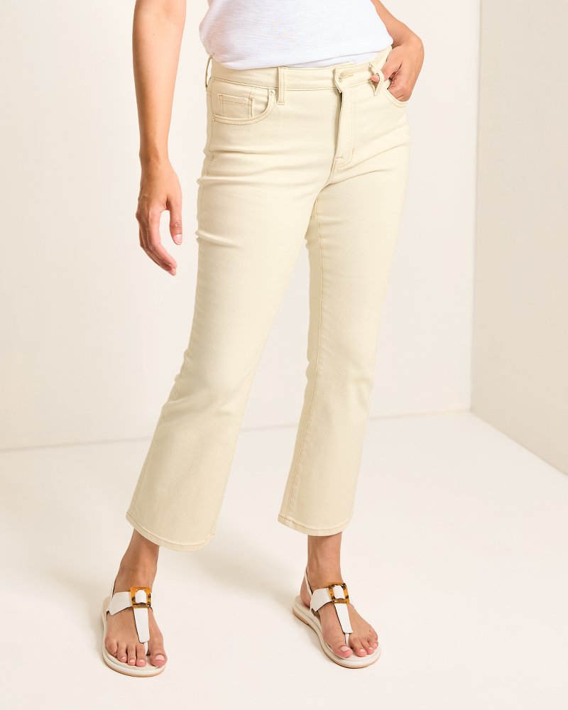 Natural Mid-Rise Cropped Mini Bootcut Jeans - Tommy Bahama Women