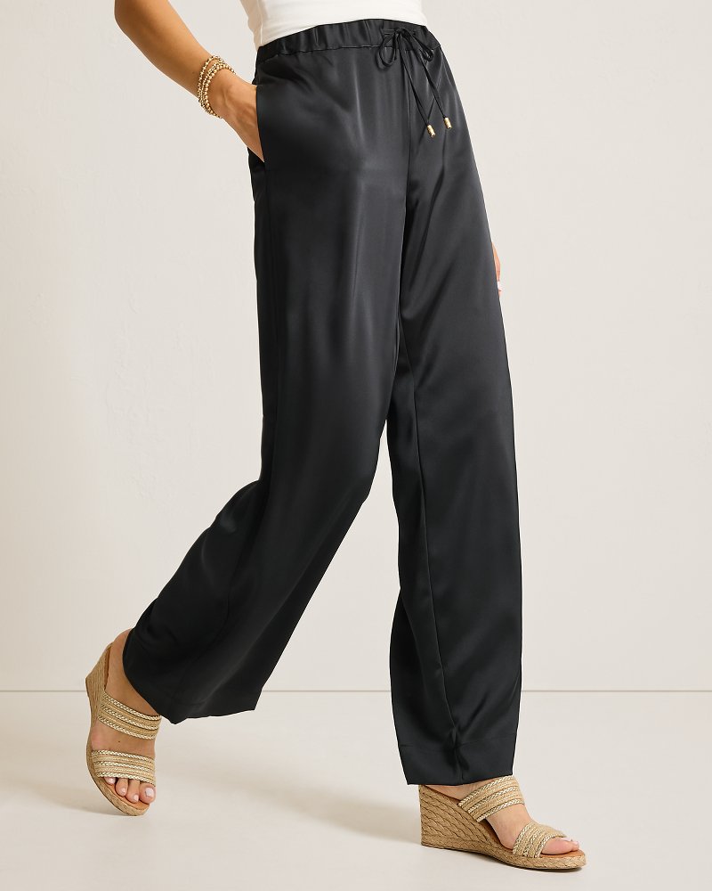 Midnight Sea Satin Easy Pants - Tommy Bahama Women