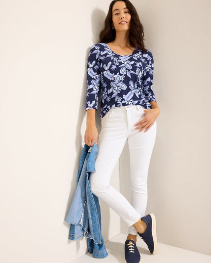Ashby Isles Hightide Flora 3/4-Sleeve T-Shirt - Tommy Bahama Women