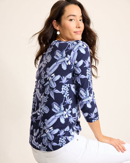 Ashby Isles Hightide Flora 3/4-Sleeve T-Shirt - Tommy Bahama Women