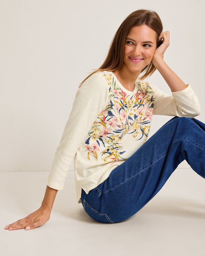 Ashby Isles Flora Amora 3/4-Sleeve T-Shirt - Tommy Bahama Women