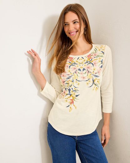 Ashby Isles Flora Amora 3/4-Sleeve T-Shirt - Tommy Bahama Women