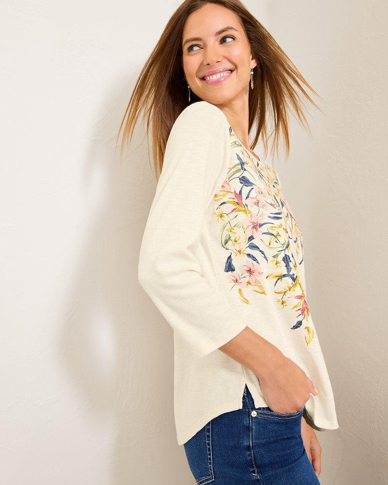Ashby Isles Flora Amora 3/4-Sleeve T-Shirt - Tommy Bahama Women
