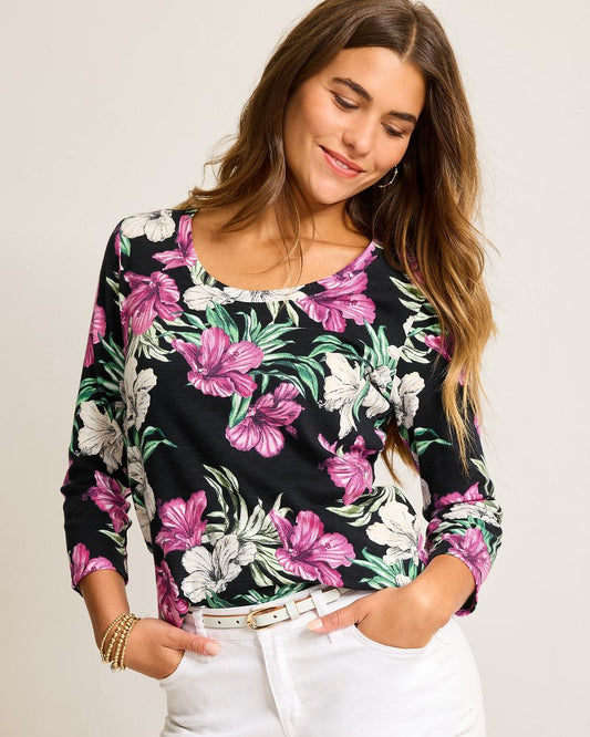 Ashby Isles Villa Garden 3/4-Sleeve T-Shirt - Tommy Bahama Women