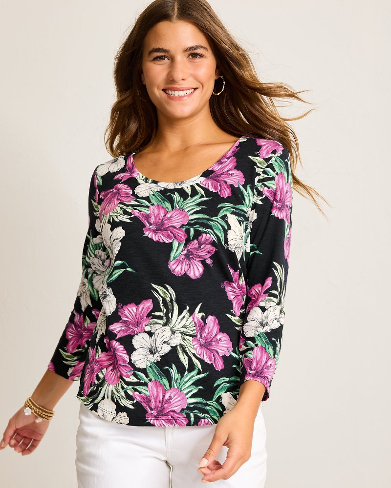 Ashby Isles Villa Garden 3/4-Sleeve T-Shirt - Tommy Bahama Women