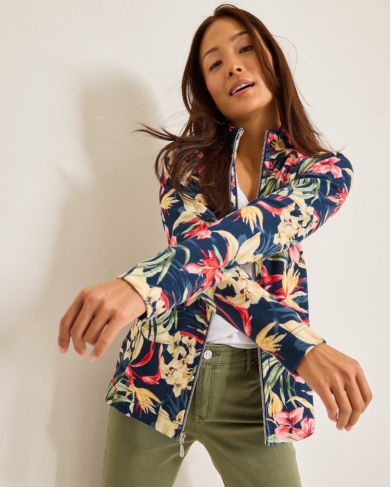 Aruba Flora Amora Full-Zip Sweatshirt - Tommy Bahama Women
