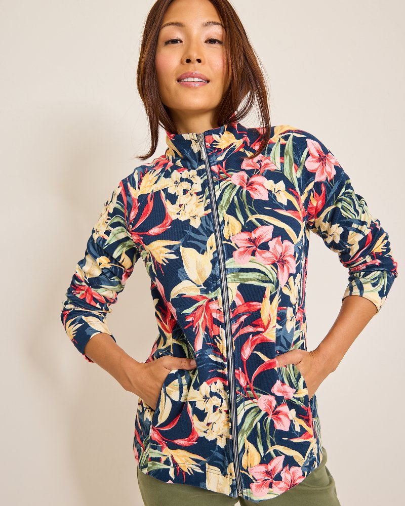 Aruba Flora Amora Full-Zip Sweatshirt - Tommy Bahama Women