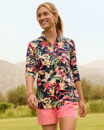 Aruba Flora Amora Half-Zip Sweatshirt - Tommy Bahama Women