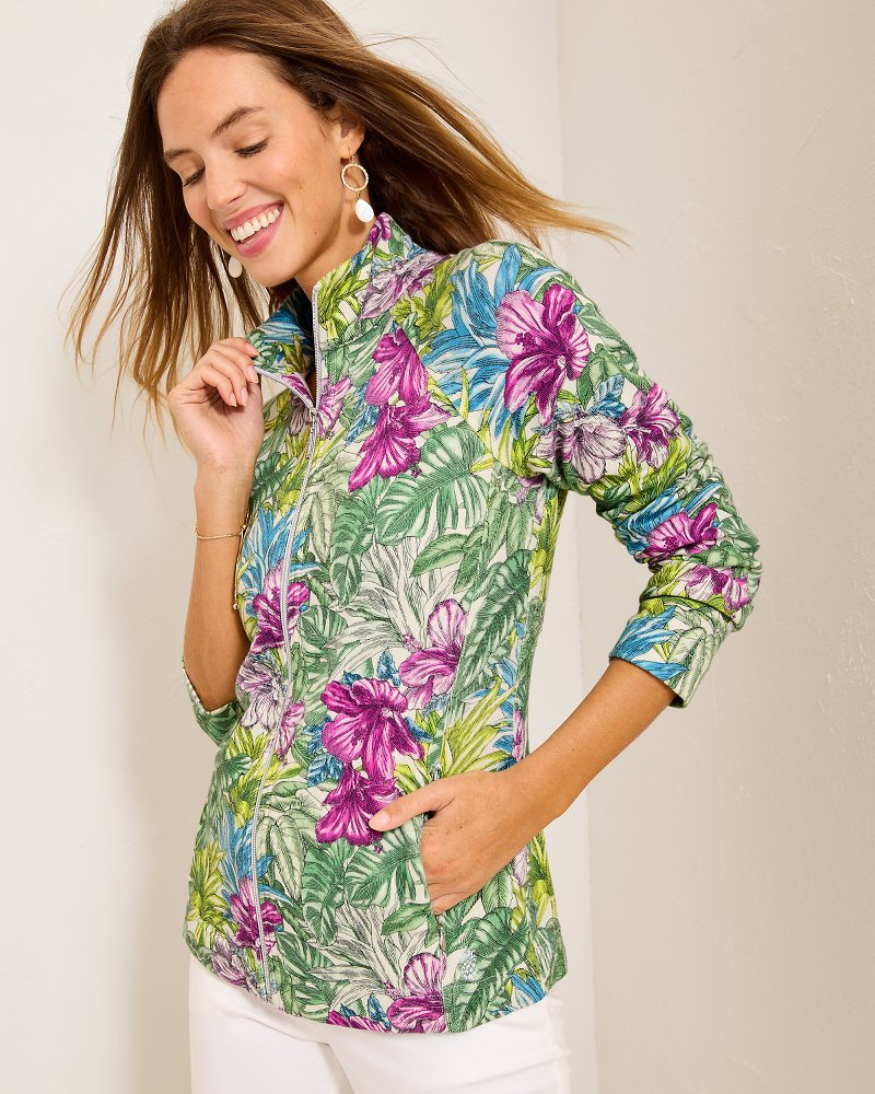 Aruba Jungle Jewels Full-Zip Sweatshirt - Tommy Bahama Women