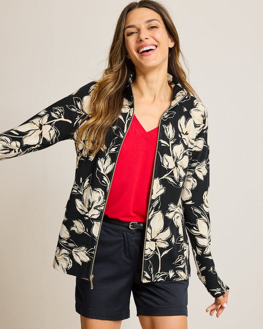 Aruba Noche Mar Full-Zip Sweatshirt - Tommy Bahama Women