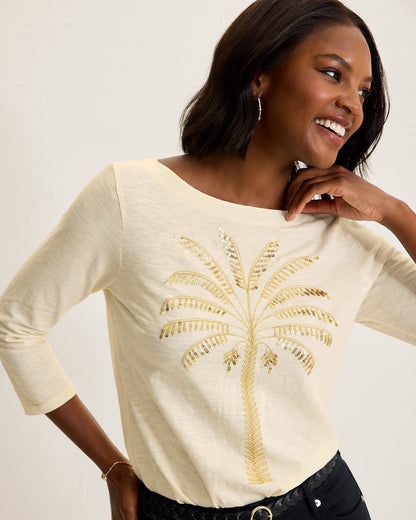 Puerta Del Sol Lux 3/4-Sleeve T-Shirt - Tommy Bahama Women