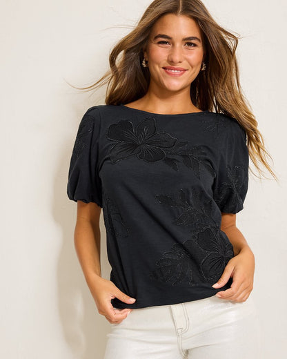 Heritage Hibiscus Puff-Sleeve Lux T-Shirt - Tommy Bahama Women