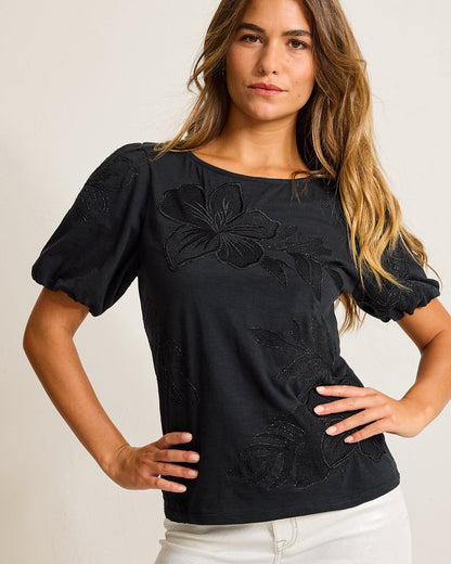Heritage Hibiscus Puff-Sleeve Lux T-Shirt - Tommy Bahama Women