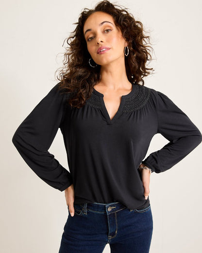 Kauai Long-Sleeve Smocked Top - Tommy Bahama Women