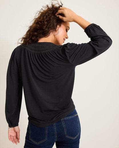 Kauai Long-Sleeve Smocked Top - Tommy Bahama Women