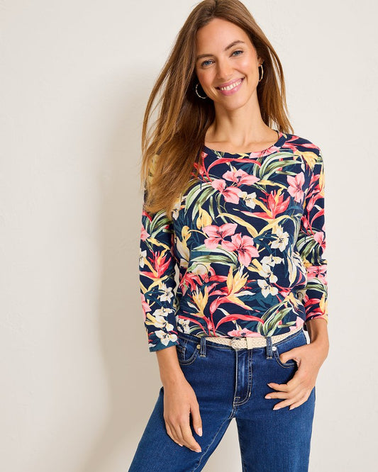 Ashby Isles Flora Amora 3/4-Sleeve T-Shirt - Tommy Bahama Women