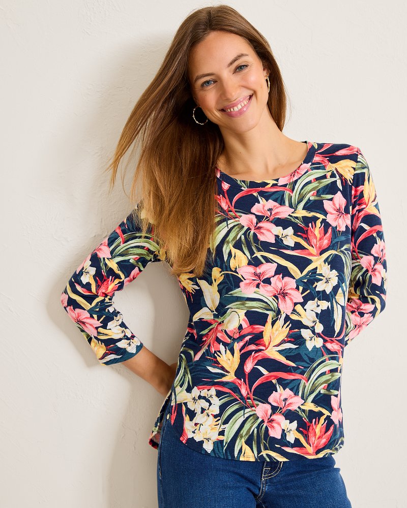 Ashby Isles Flora Amora 3/4-Sleeve T-Shirt - Tommy Bahama Women