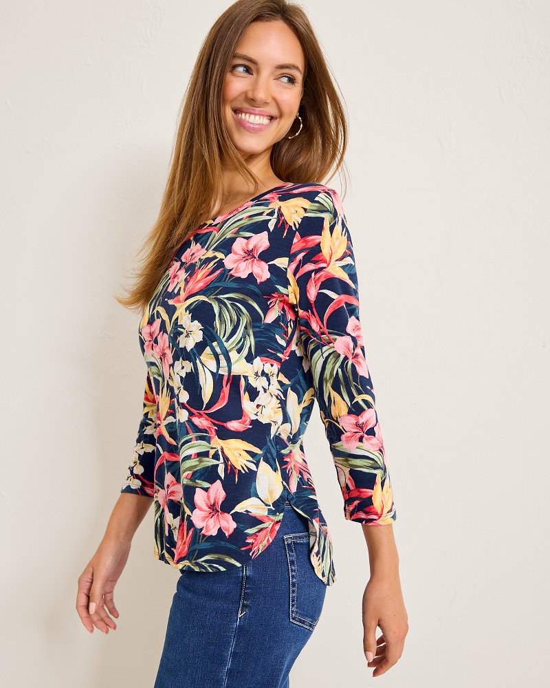 Ashby Isles Flora Amora 3/4-Sleeve T-Shirt - Tommy Bahama Women