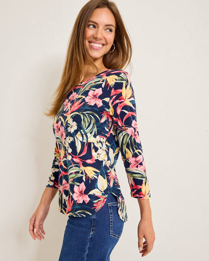 Ashby Isles Flora Amora 3/4-Sleeve T-Shirt - Tommy Bahama Women
