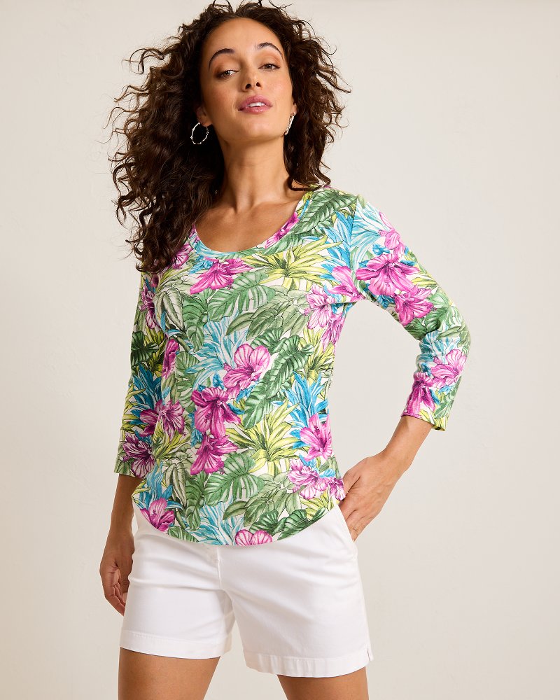 Ashby Isles Jungle Jewels 3/4-Sleeve T-Shirt - Tommy Bahama Women
