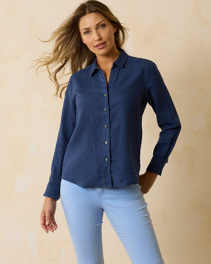 Coastalina Linen Long-Sleeve Shirt - Tommy Bahama Women