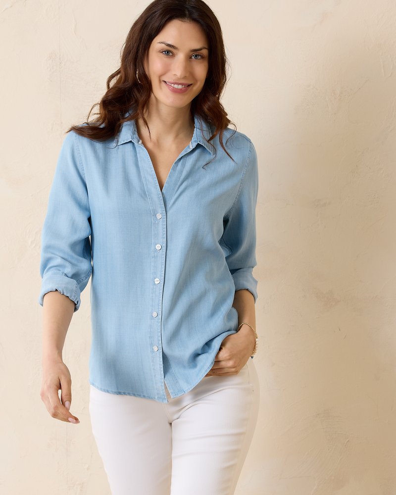 Chambray All Day Long-Sleeve Shirt - Tommy Bahama Women
