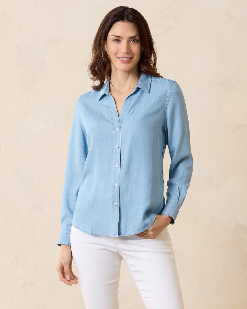 Chambray All Day Long-Sleeve Shirt - Tommy Bahama Women