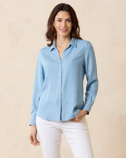 Chambray All Day Long-Sleeve Shirt - Tommy Bahama Women