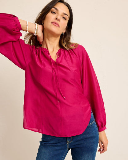 Agua Amara Seamed Peasant Top - Tommy Bahama Women