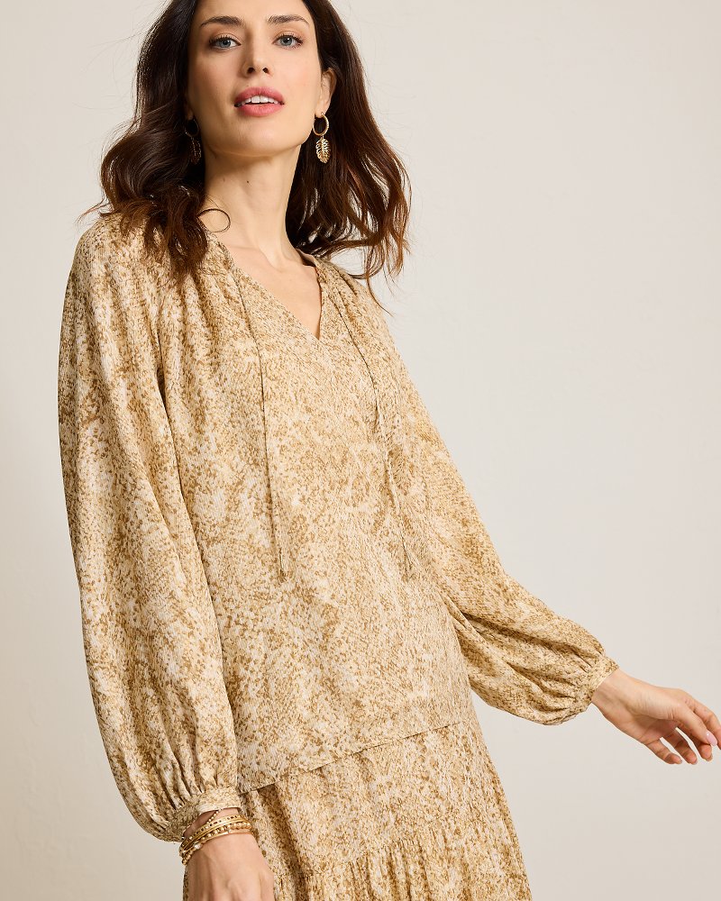 Playa Python Peasant Top - Tommy Bahama Women