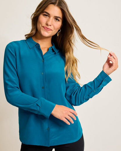 Classic Long-Sleeve Silk Shirt - Tommy Bahama Women