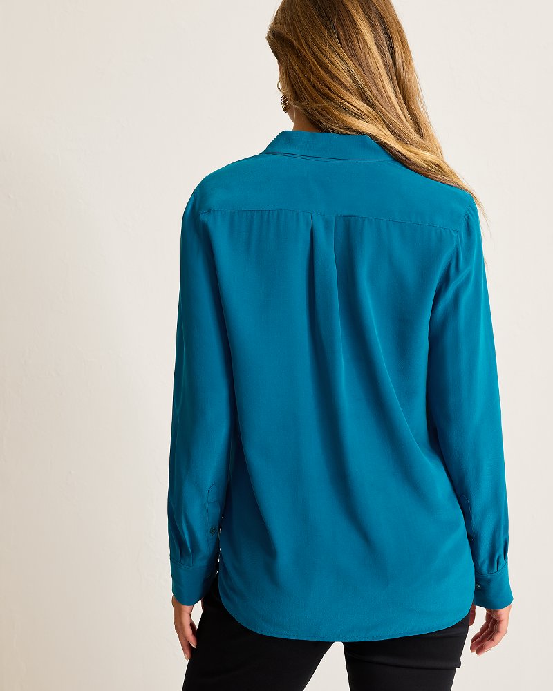 Classic Long-Sleeve Silk Shirt - Tommy Bahama Women