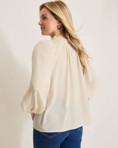 Silky Seas Smocked Peasant Top - Tommy Bahama Women