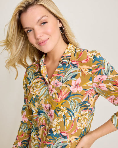 Flora Amora Long-Sleeve Silk Shirt - Tommy Bahama Women