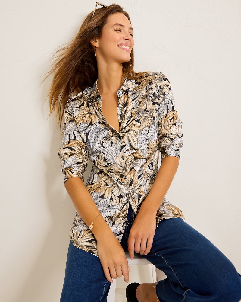 Grand Canal Long-Sleeve Silk Shirt - Tommy Bahama Women