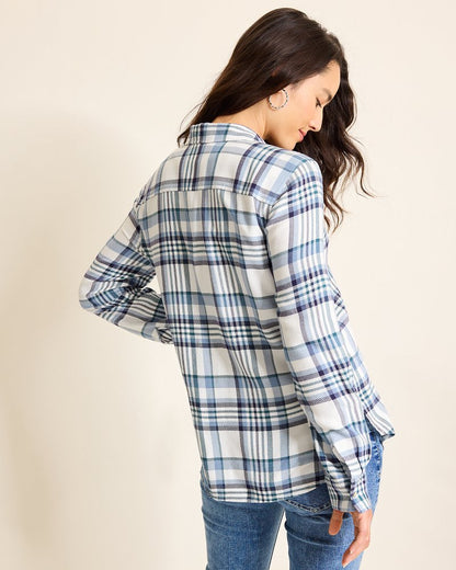 Breezy Shoreline Flannel Shirt - Tommy Bahama Women