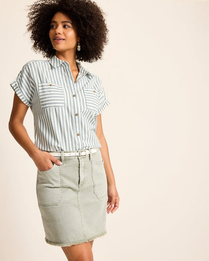 Seaway Stripe Coastal Twill Shirt - Tommy Bahama Women