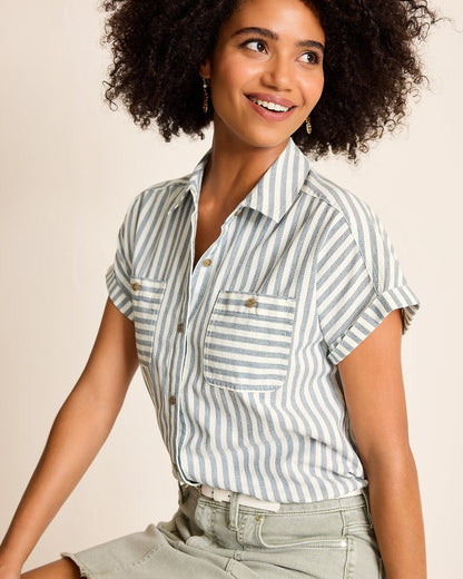 Seaway Stripe Coastal Twill Shirt - Tommy Bahama Women